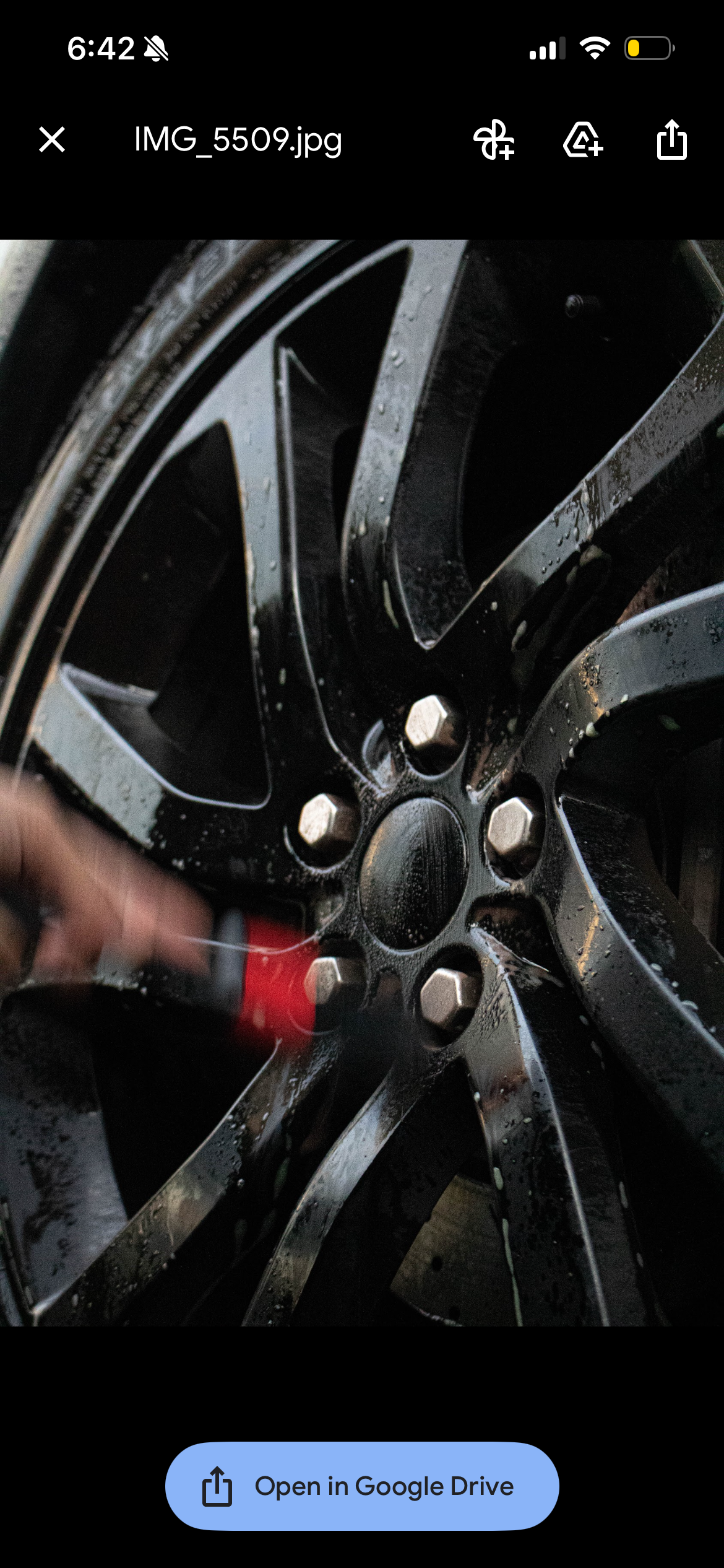 Wheel detailing close-up